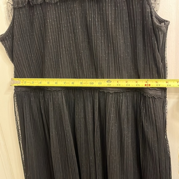 Black Dress with Polka Dot Mesh - Picture 6 of 8